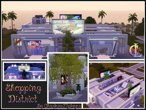 Image Shopping District ( centre commercial Sims 3 )