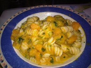 Pasta con la zucca