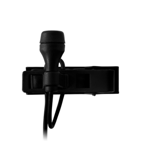 Lavalier microphone that can be attached to a lapel or subtly added to a dress.
