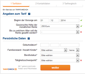 Berufsunfähigkeitsversicherung-Angebotsrechner
