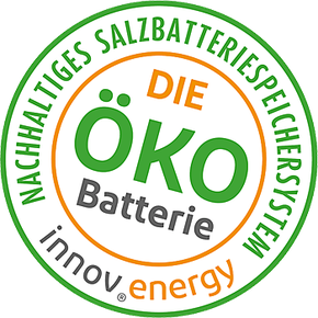 Ökosiegel Salzwasserbatterie von innovenergy® 
