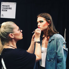 Viktoria Georgina, new York fashion week, makeup, makeup artist, backstage, show, catwalk, runway, fashion week makeup