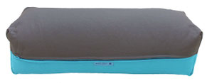 Yoga Bolster eckig mittelgrau türkis