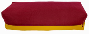 Yoga Bolster eckig bordeaux gelb