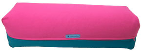 Yoga Bolster eckig zweifarbig pink petrol