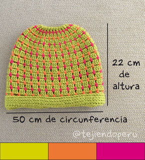 Gorros para cola de caballo o moño tejidos a crochet