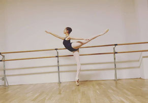 ballet student in training