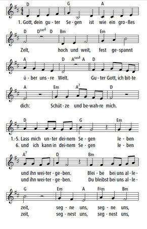Notenblatt zum zweiten Lied der aktuellen KiGo-Reihe