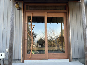 木製引き戸　玄関ドアリフォーム
