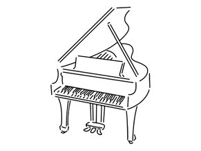 Ａ's  piano  rooｍ　グランドピアノイラスト