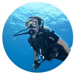 happy diver