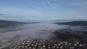 See im Nebel über dem Rätseltrail im Seetal