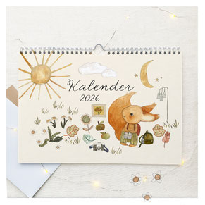 Handgemalte Kalender von Pipapier