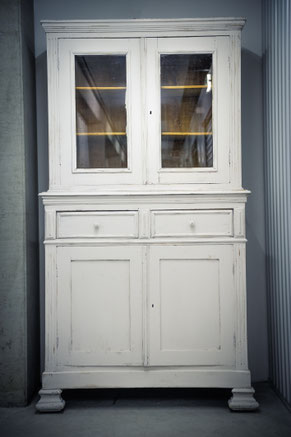 Buffetschrank Vitrine Schrank Vintage Antik Furniture Mülheim an der Ruhr Brocante Echtholz Weiß Holz Alt Möbel Ruhrgebiet Shabby Chic Landhaus Stil 