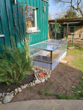 Schönes funktionsfähiges Frühbeet für Landschildkröten