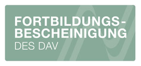 Logo Fortbildungsbescheinigung DAV
