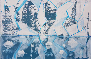 Glacier- 04 (27 x 41)  150 € neige bleu iceberg