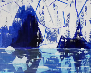 Glacier- 00 (80 x 100)  780 € neige bleu iceberg glace