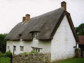 A thatched cottage in Northamptonshire