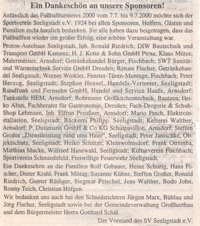 Bild: Seeligstadt Chronik 2000