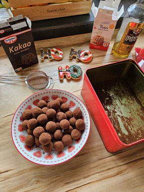 Marzipan-Rumkugeln frisch