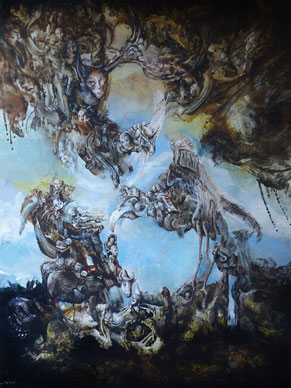 "spawns I" Acrylique sur toile dim: 116cmx89cm 