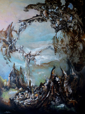 "spawns V" Acrylique sur toile dim: 116cmx89cm