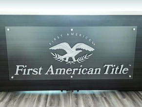 First American Dimensional Reception Desk Display