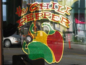 Chili Pepper Glass Gold Leaf Sign