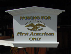 First American Wood Gold Leaf Sign