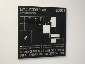 DDL Evacuation Plan Office Sign