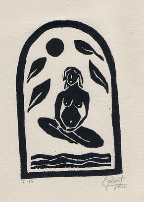 Méditation. 2002. (14x9cm)