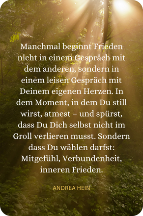 Innerer Frieden ist eine Entscheidung