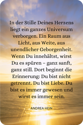 Du bist Liebe - immer und überall. Eins mit dem Universum.