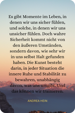 Innere Sicherheit finden