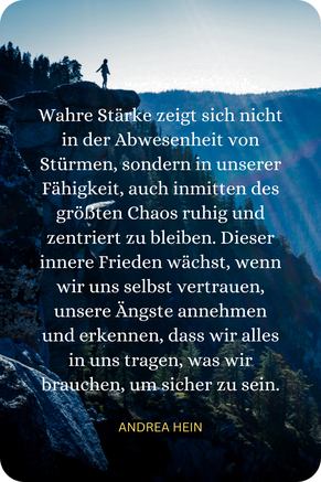 Innere Sicherheit aufbauen und Selbstvertrauen stärken