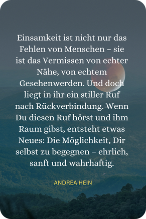 Einsamkeit überwinden