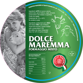 maremma mixed mix cow cow’s sheep sheep’s cheese dairy caseificio tuscany tuscan spadi follonica label italian origin milk italy fresh dolce formaggio misto