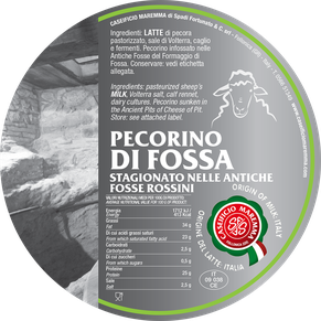 pecorino maremma new taste sheep sheep’s cheese dairy caseificio tuscany tuscan spadi follonica label italian origin milk italy matured aged flavored flavor aromatic il talamello di fossa pit tuff tufa grave 