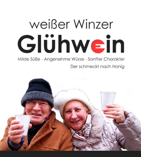 Hier der Entwurf für das Etikett, welches für den weissen Winzerglühwein von der Ahr verwendet werden soll.