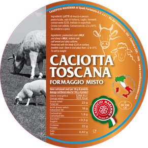 maremma misto mucca pecora formaggio caseificio toscano toscana spadi follonica etichetta italiano origine latte italia caciotta misto vacca bovino