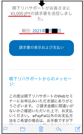 PayPalの操作方法のスクリーンショット２