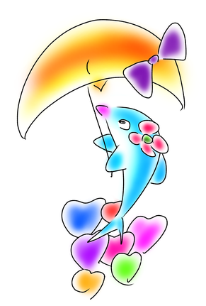 おしゃれ ナイーブな片思いにイルカイラストで癒しを 翠のメルヘン白書