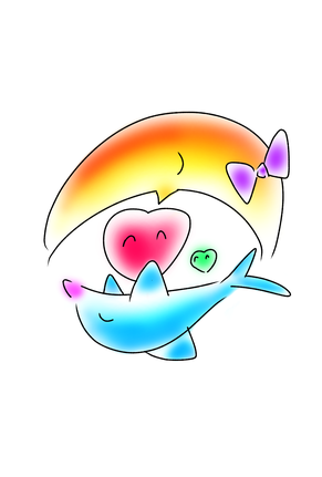 おしゃれ ナイーブな片思いにイルカイラストで癒しを 翠のメルヘン白書