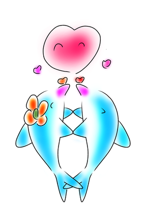 簡単 手書き風のかわいいイルカイラストが教えれくれる初恋の予感 翠のメルヘンは緑色 簡単 手書き風のかわいいイルカイラストが教えれくれる初恋の予感 翠のメルヘンは緑色