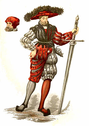 Häuptling in höfischer Tracht