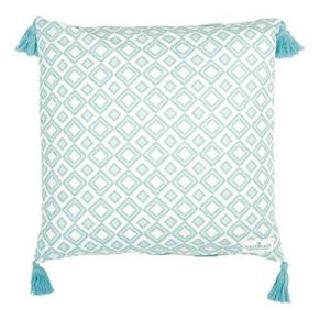 Kissen mit Quasten in Mint