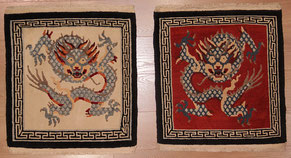 Paire de tapis tibétains 0,68 x 0,64 m