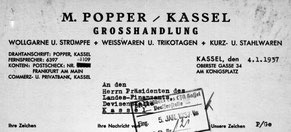 Briefkopf der Firma Popper