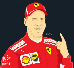 Sebastián Vettel by Muneta & Cerracín